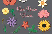 Hand Drawn Flowers Set, an Illustration by Digital Sugar (Thumbnail 3 of 3)