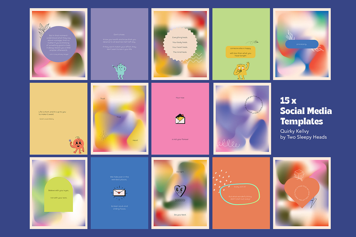Quirky Kellvy | Canva Social Media, a Social Media Template by Two Sleepy Heads Studio (Photo 2 of 4)