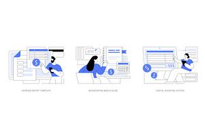 Business Expense, Billing Solutions, a Finance Illustration by Visual Generation