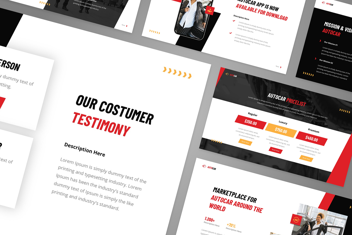 Autocar - Automotive Google Slide, a Presentation Template by GraphauseProject (Photo 7 of 7)