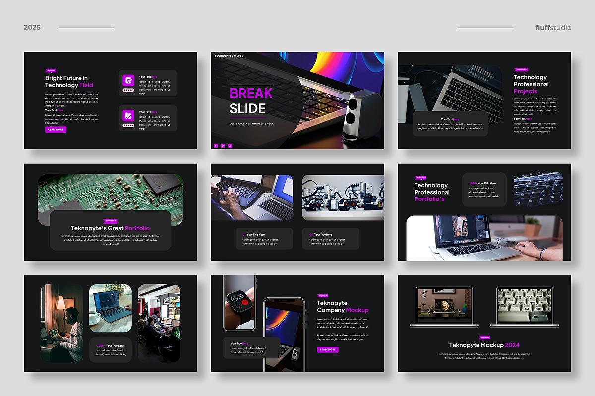 Digital Technology Keynote Template, a Presentation Template by fluffstudio (Photo 4 of 5)