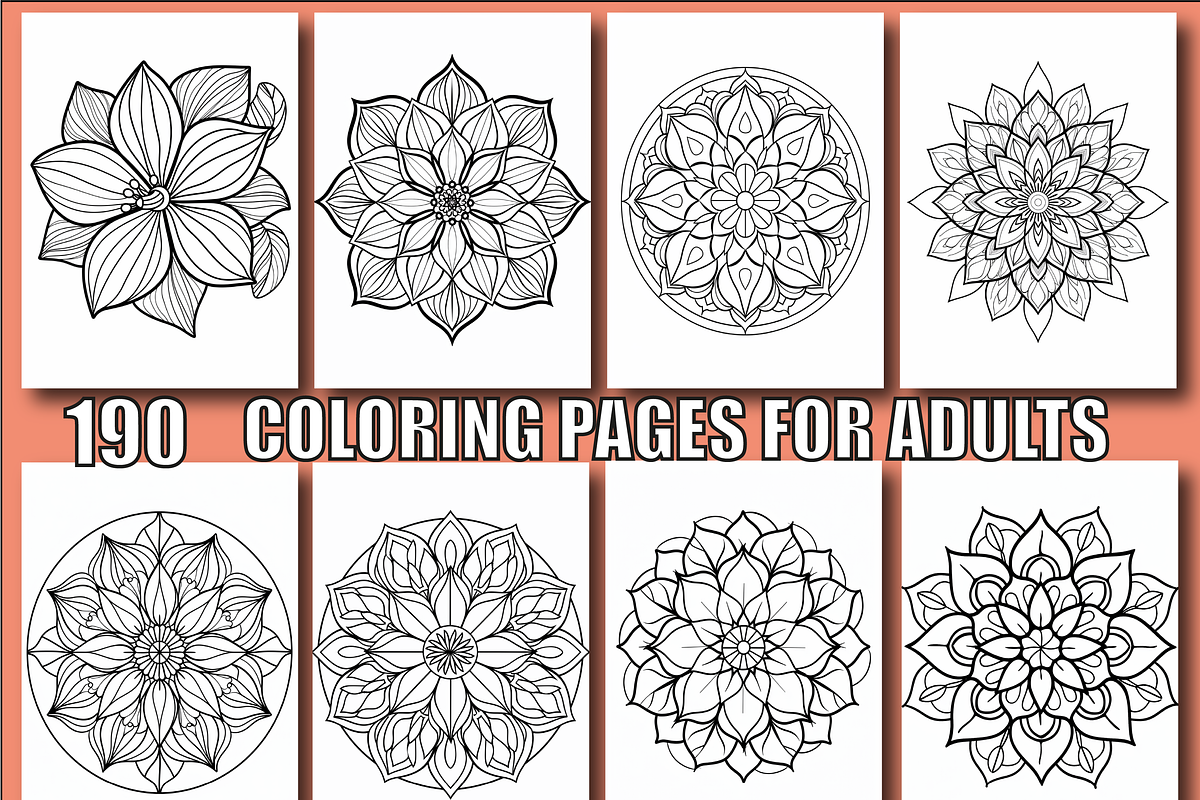 Mandala Coloring Book for Adults, an Animal Illustration by Design Zone