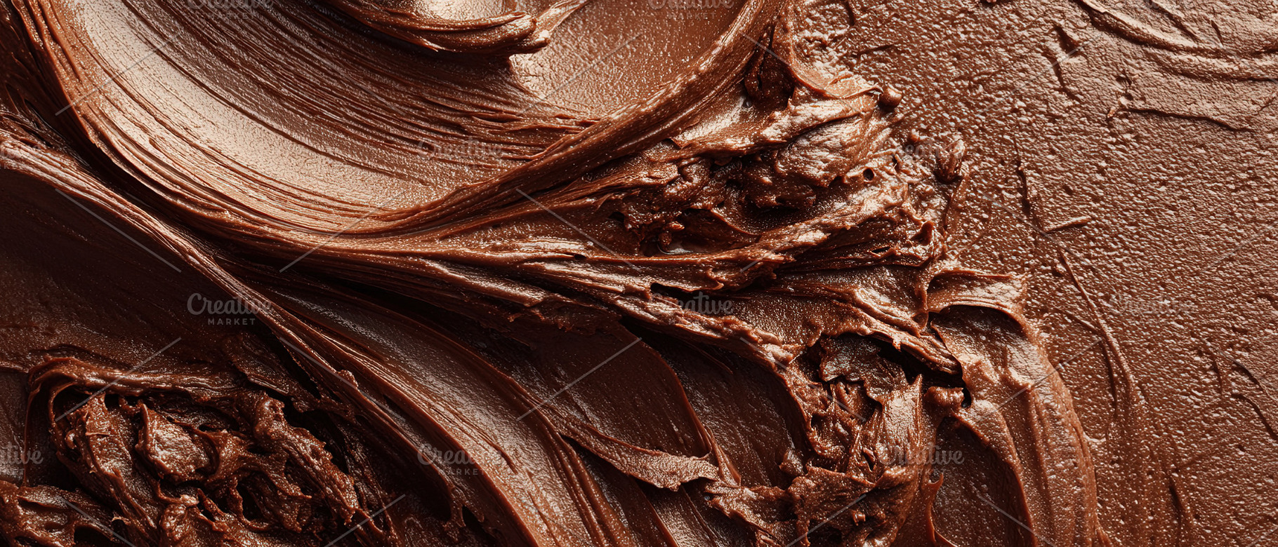 Close up of smooth, rich chocolate swirls with glossy texture, p, an Animal Photo by Ales Munt