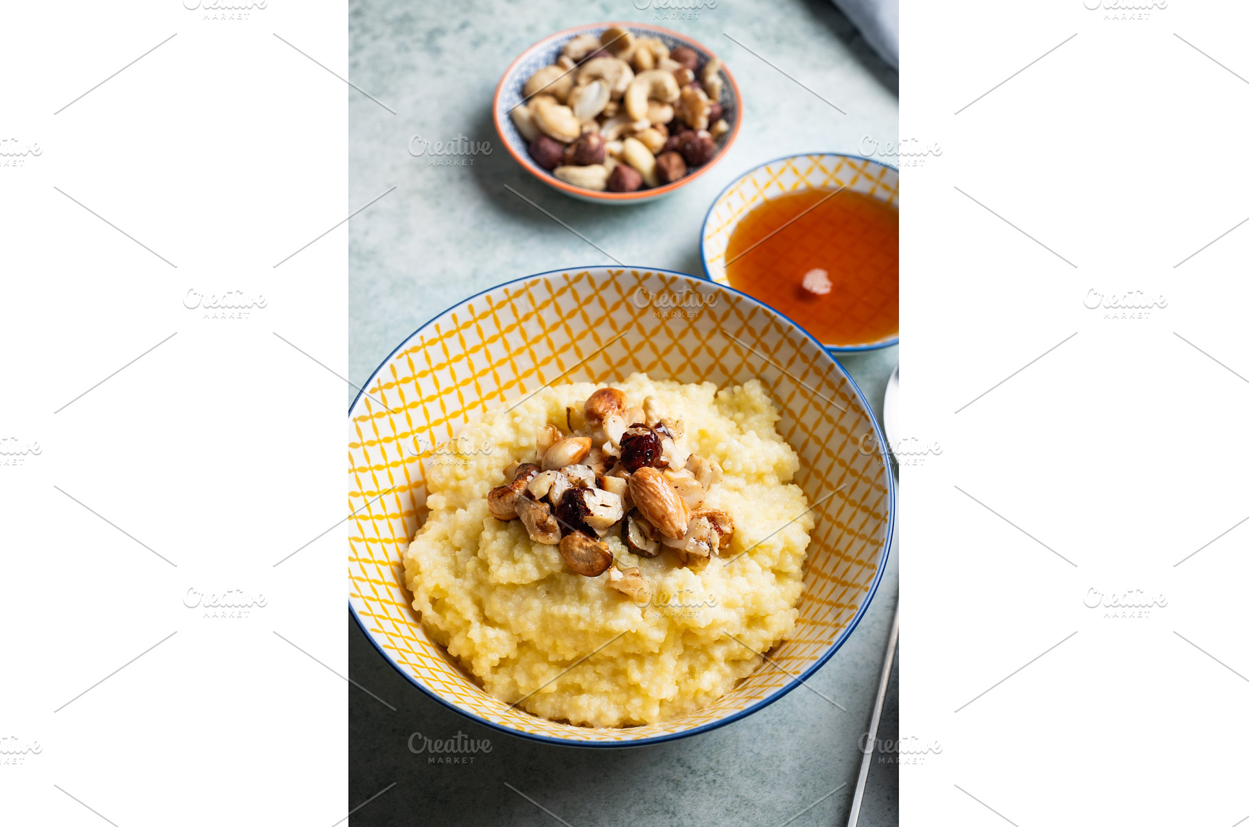 Millet porridge with mixed nuts, a Food & Drink Photo by MAnuta