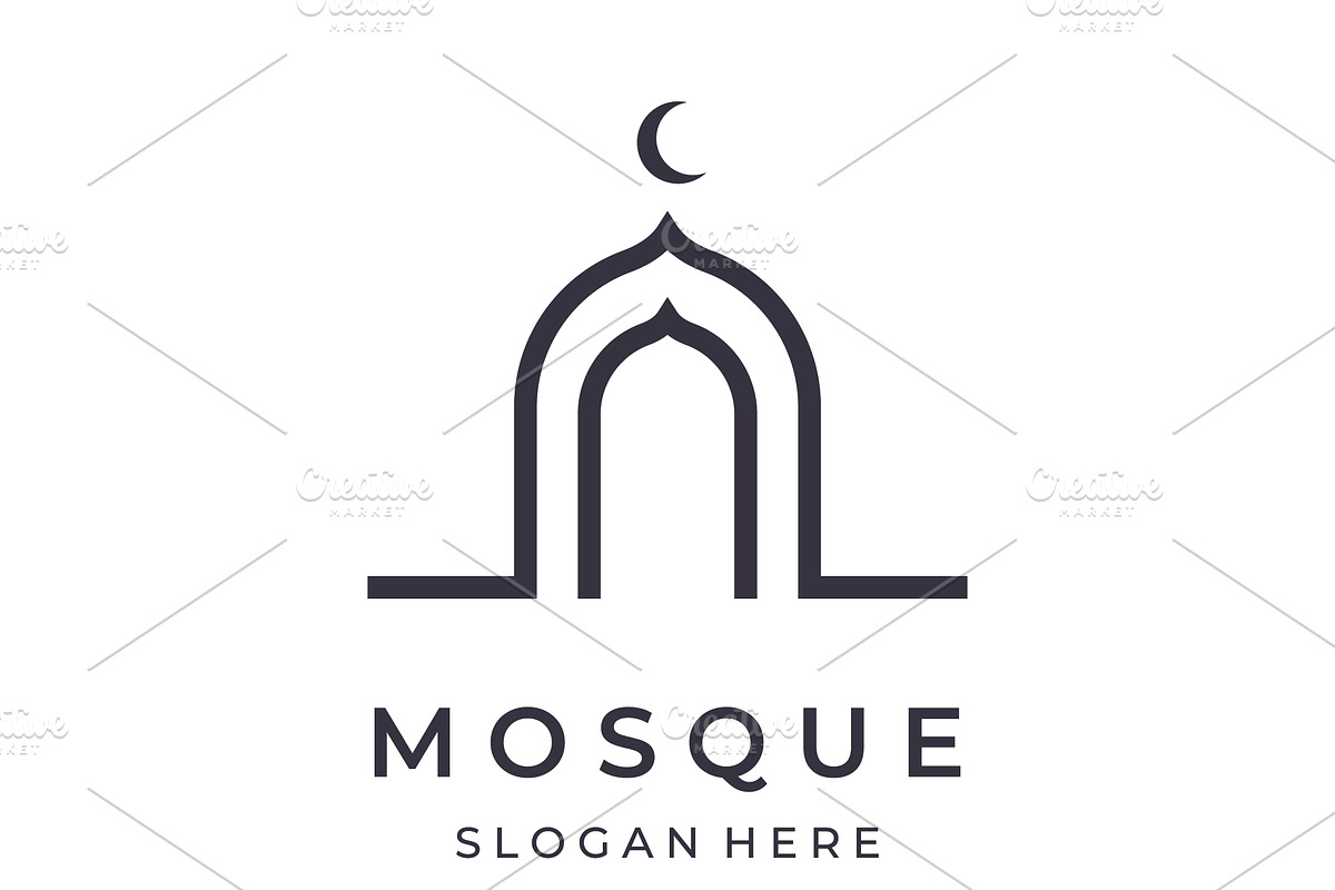 Unique and creative Islamic mosque a, a Branding & Logo Template by LOGOCREATIVE