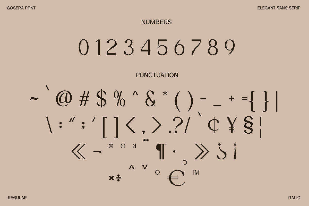 Gosera - Elegant Sans Serif, a Sans Serif Font by Font Liner (Photo 9 of 13)