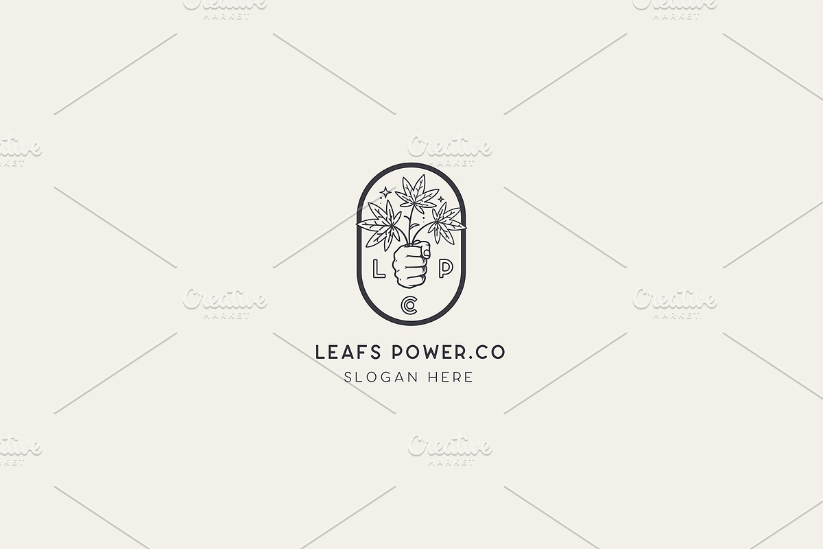 Leafs Power Cannabis Logo Template, a Branding & Logo Template by CCS Type (Photo 3 of 3)