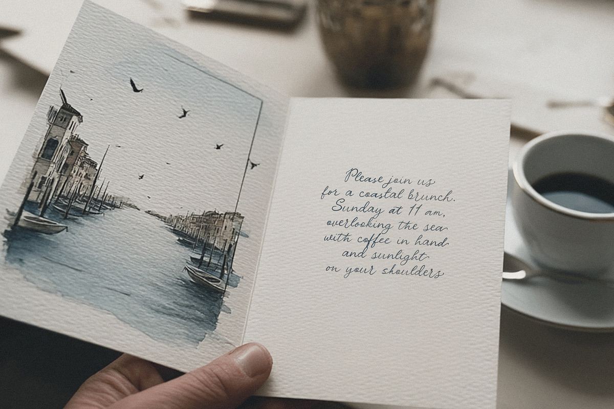 Villa al Mare | Vintage Script Font, a Script Font by AnMark (Photo 12 of 15)