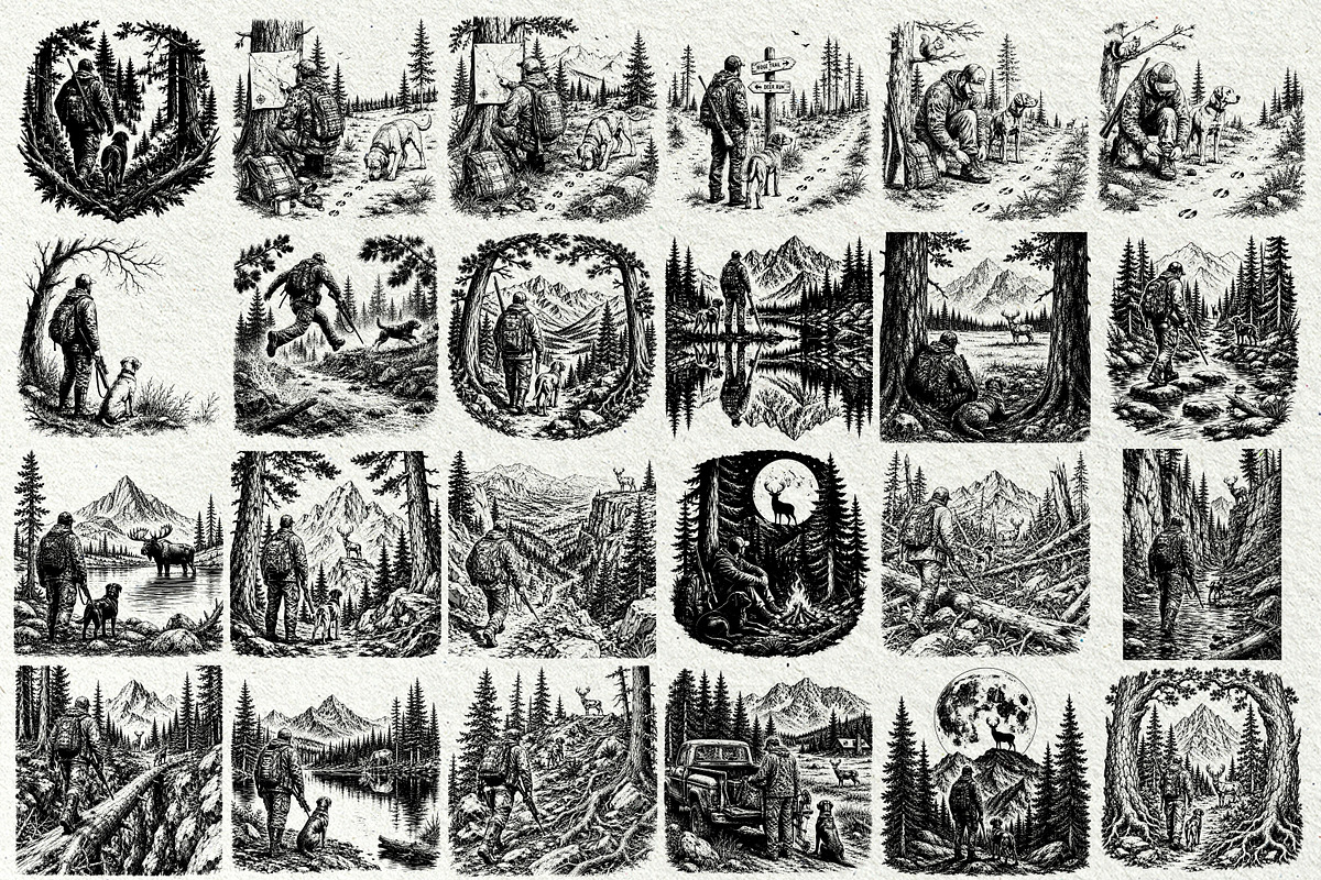 Hunting Scenes SVG Graphics, a Sport Illustration by DENIDigitalArtSudio (Photo 5 of 10)