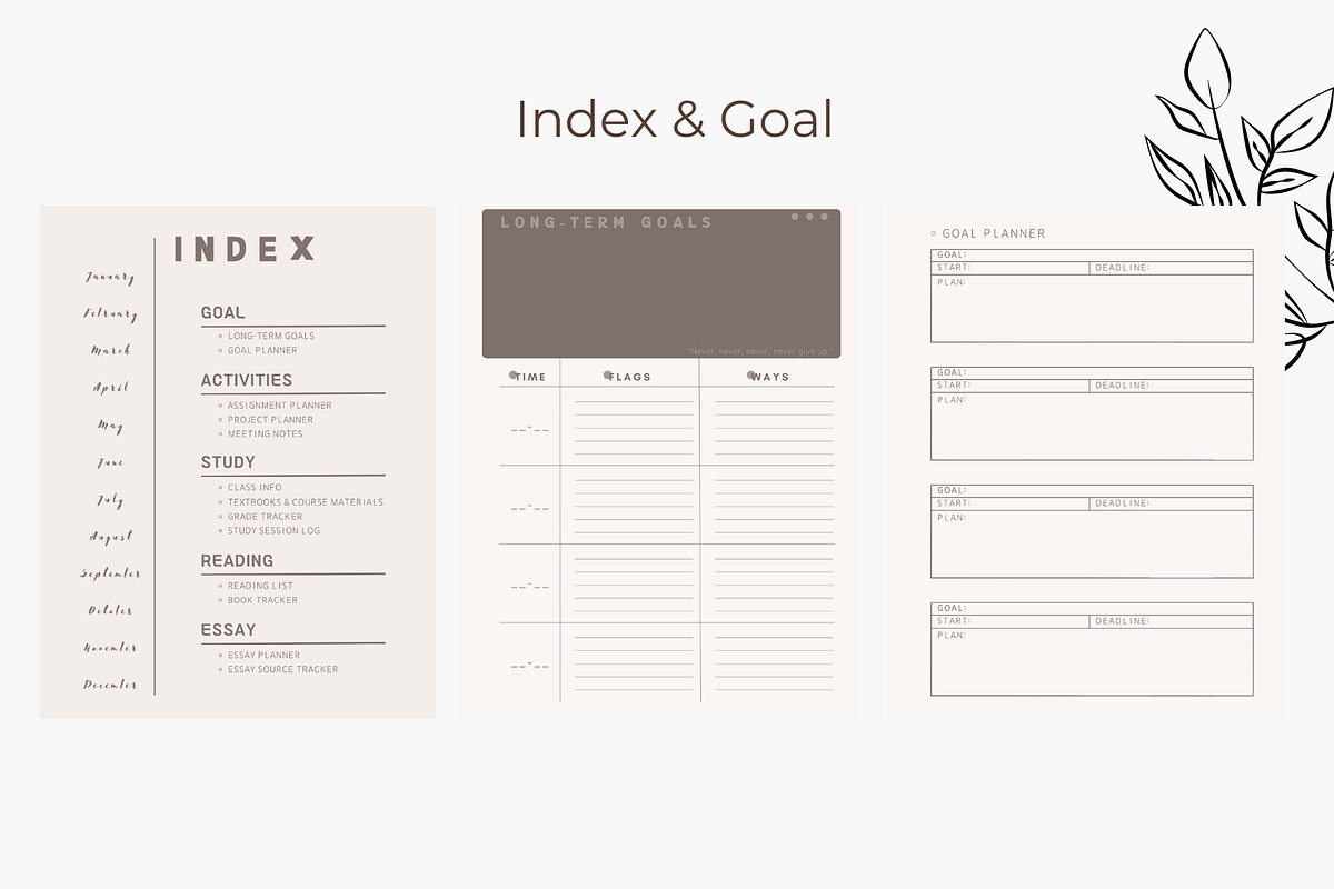 Study Planner Canva Tempalte, a Design Template by Astro Magic Digital (Photo 2 of 5)