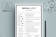 Simple Resume Template Loris, a Resume Template by AdeevaResume (Thumbnail 3 of 4)