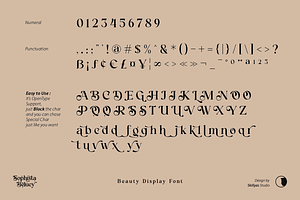 Sophista Belucy Display Beauty Font