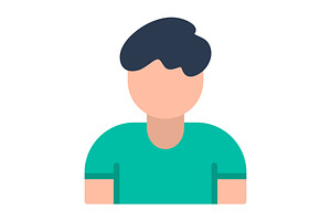 Male Flat Icon, a Duotone Icon by Pexelpy