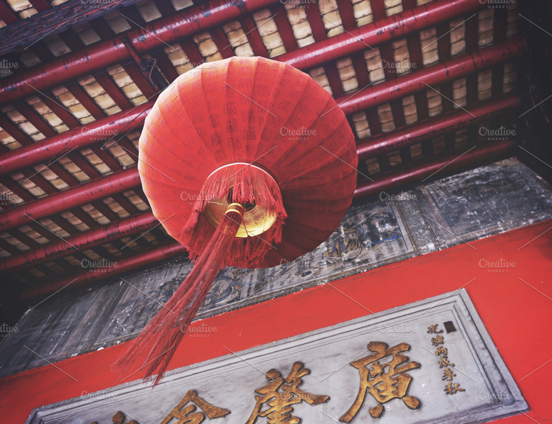 Chinese lantern stock photo containing isolated and asian