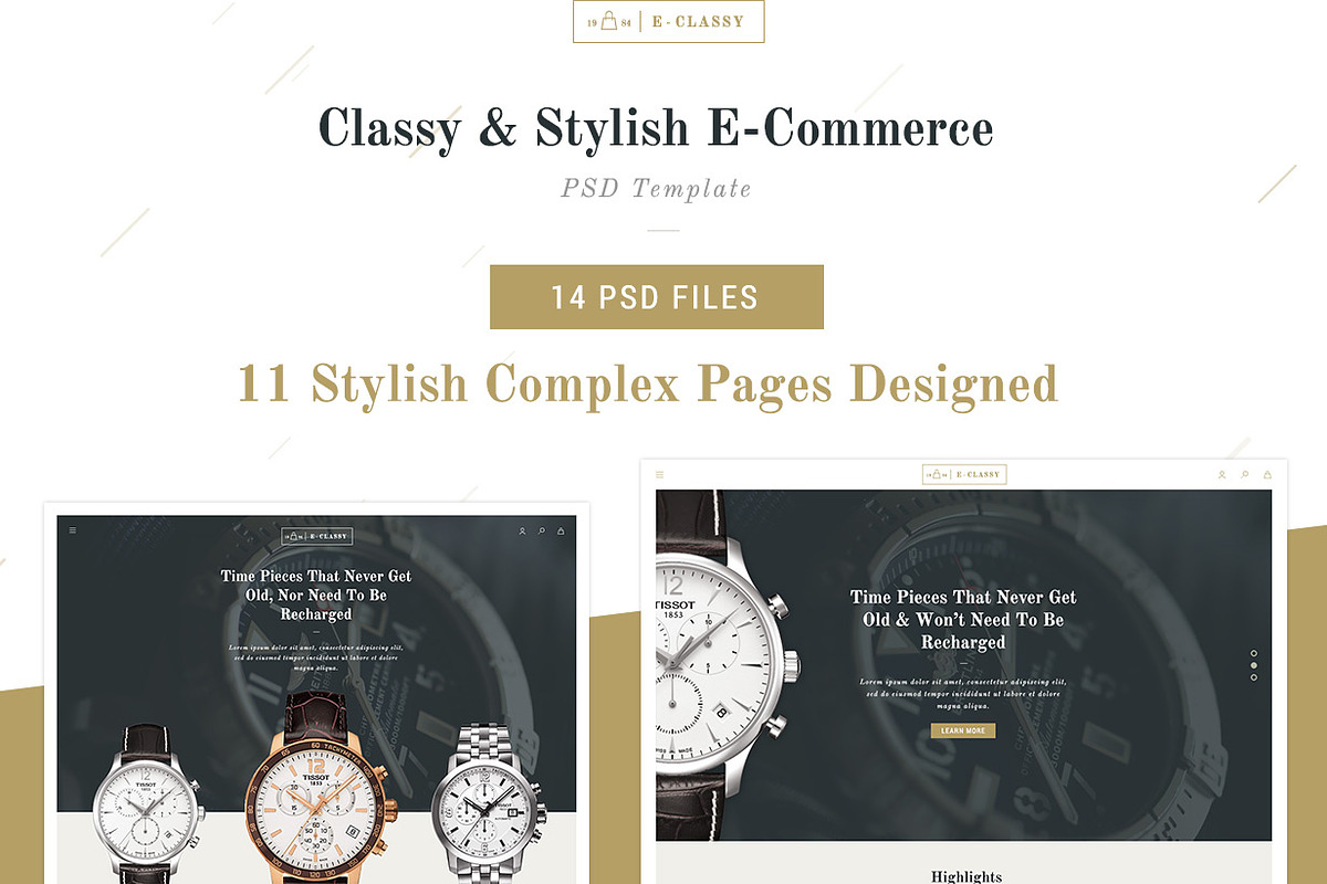 E-Classy - Luxury Shop PSD Template, a Websites & App Template by rtyc (Photo 2 of 5)