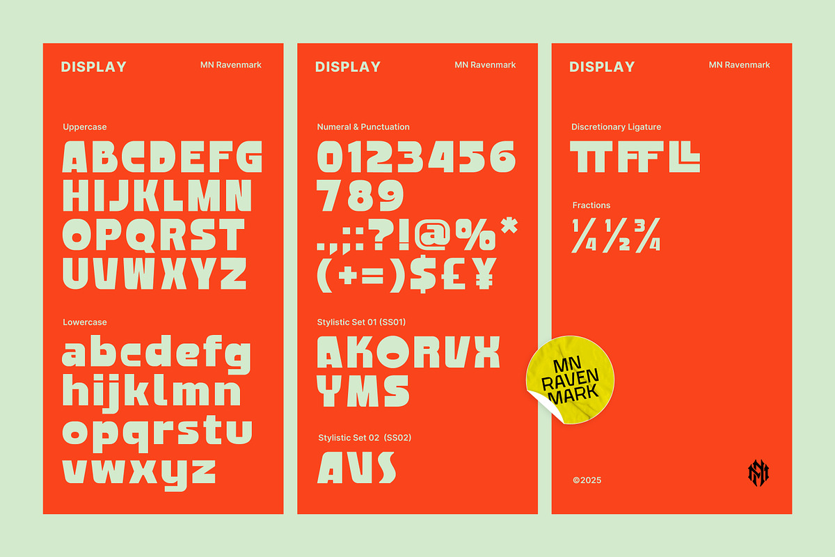 MN Ravenmark - Bold Display Sans, a Sans Serif Font by Mantra Naga (Photo 7 of 18)