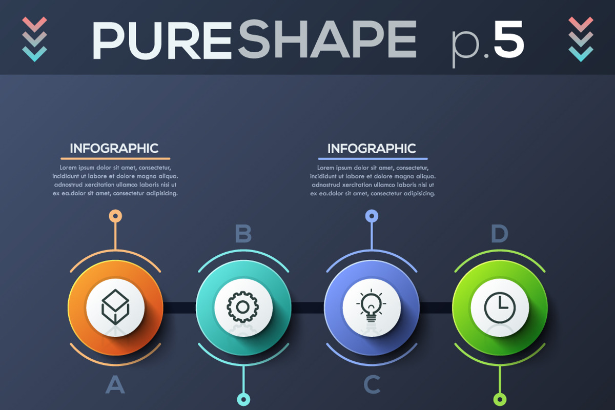 Pure Shape Infographic Bundle, a Presentation Template by Andrew Kras Design (Photo 21 of 26)