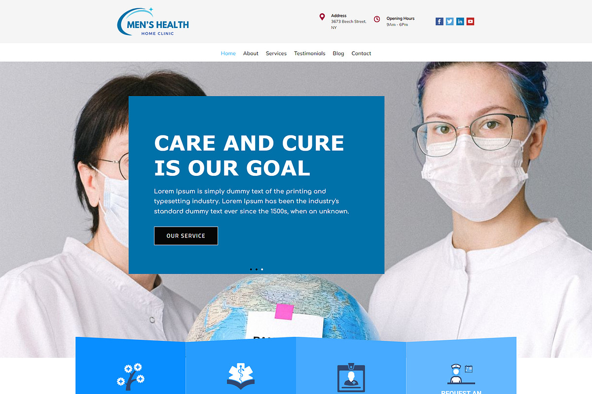 Men's Health WordPress Theme - Health & Medical Template