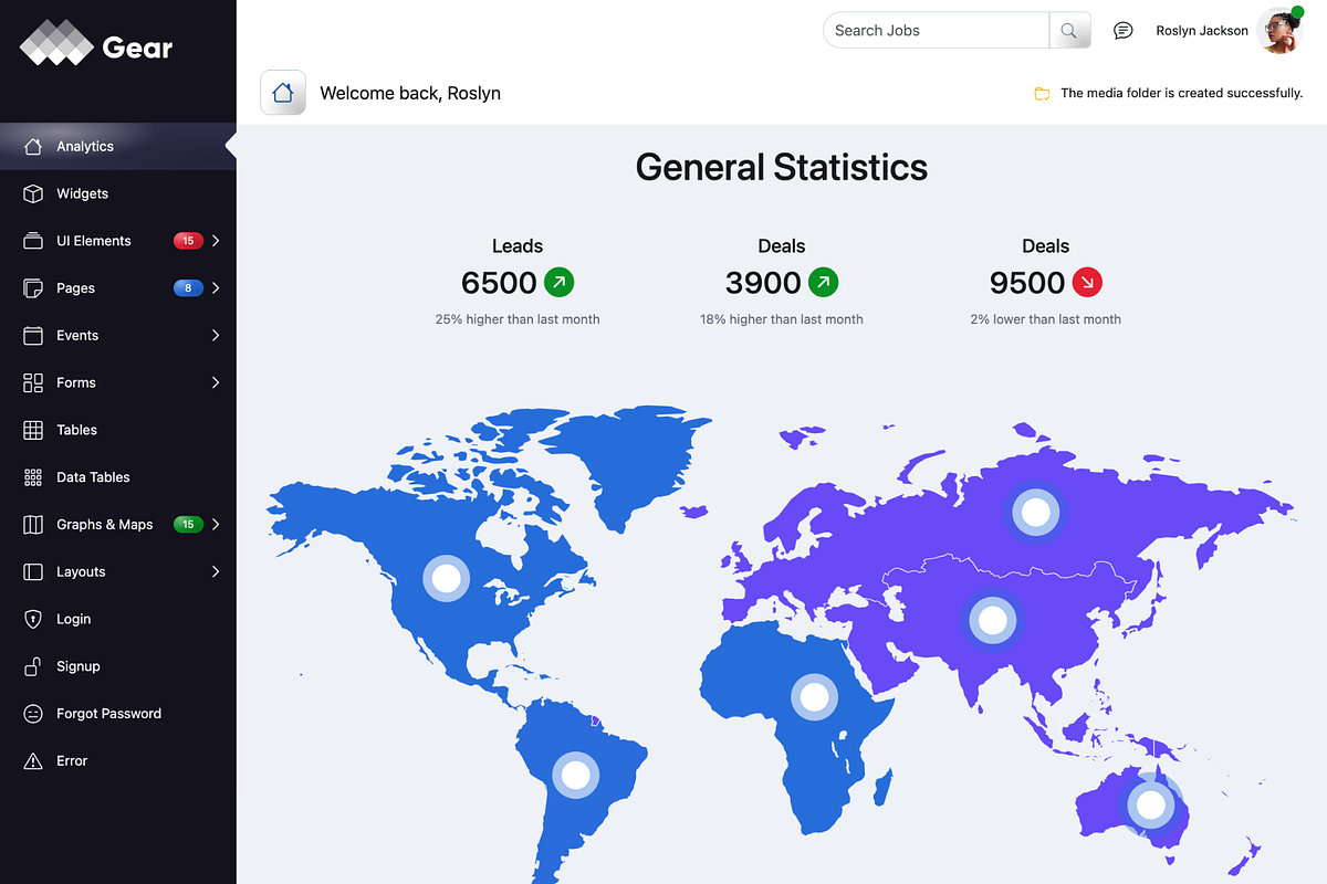 Gear Bootstrap Admin Template, a Bootstrap Template by Creative Themes (Photo 1 of 4)
