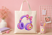 Kawaii Pastel Daisy Dream Headphones, an Object Illustration by HyeRi (Thumbnail 4 of 7)