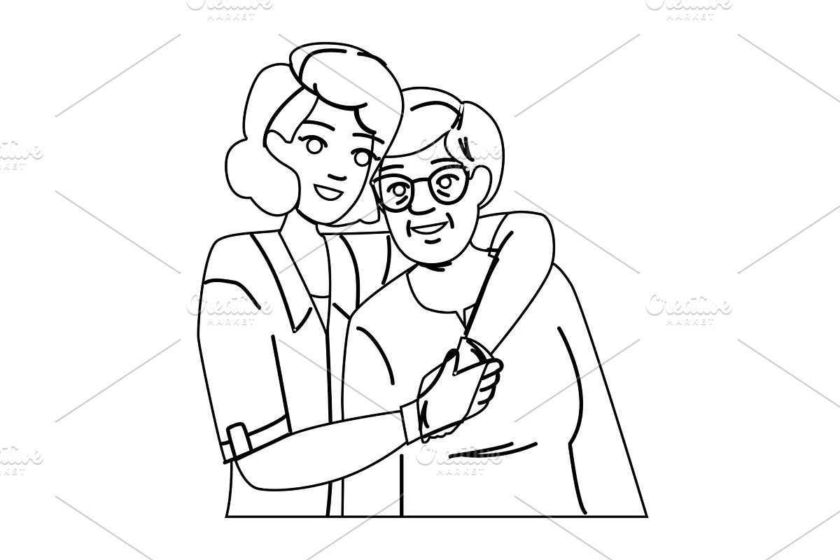 nurse home healthcare nursing vector, a Healthcare Illustration by pikepicture