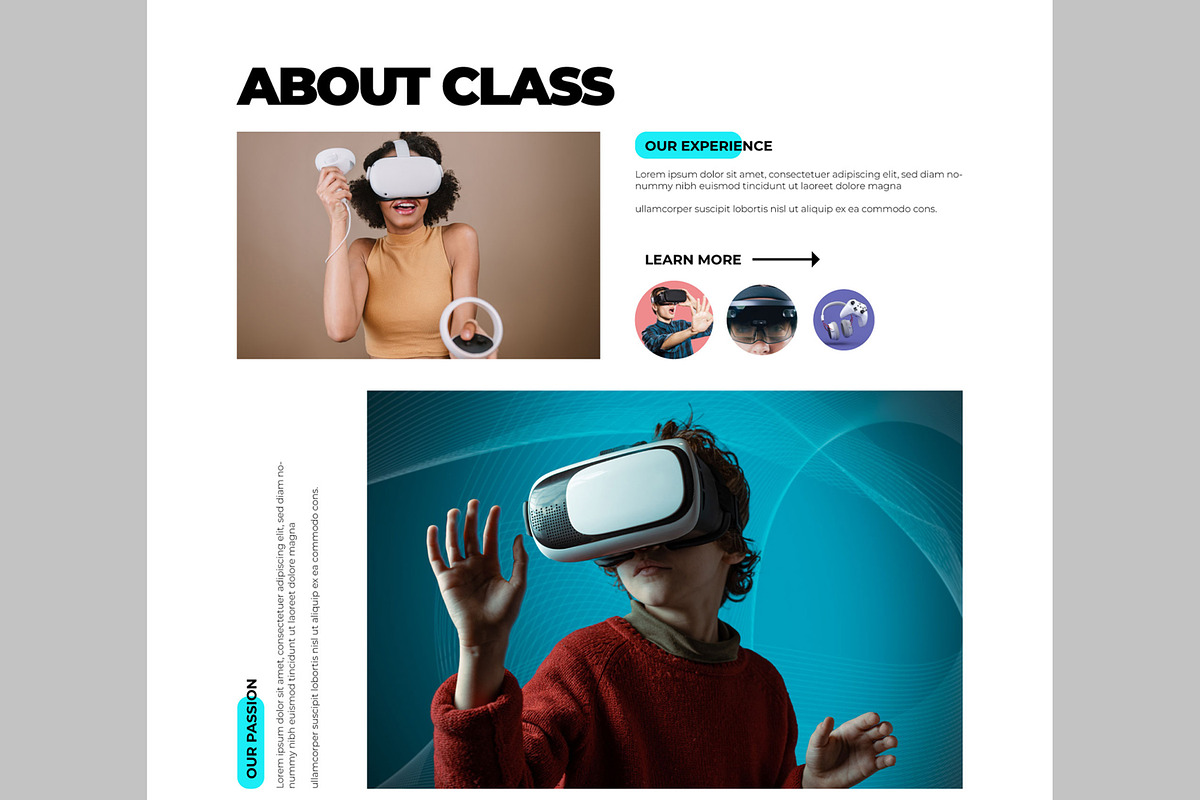 Virtual Reality Landing Page, an UI Kit Template by CreativeShaper (Photo 3 of 6)