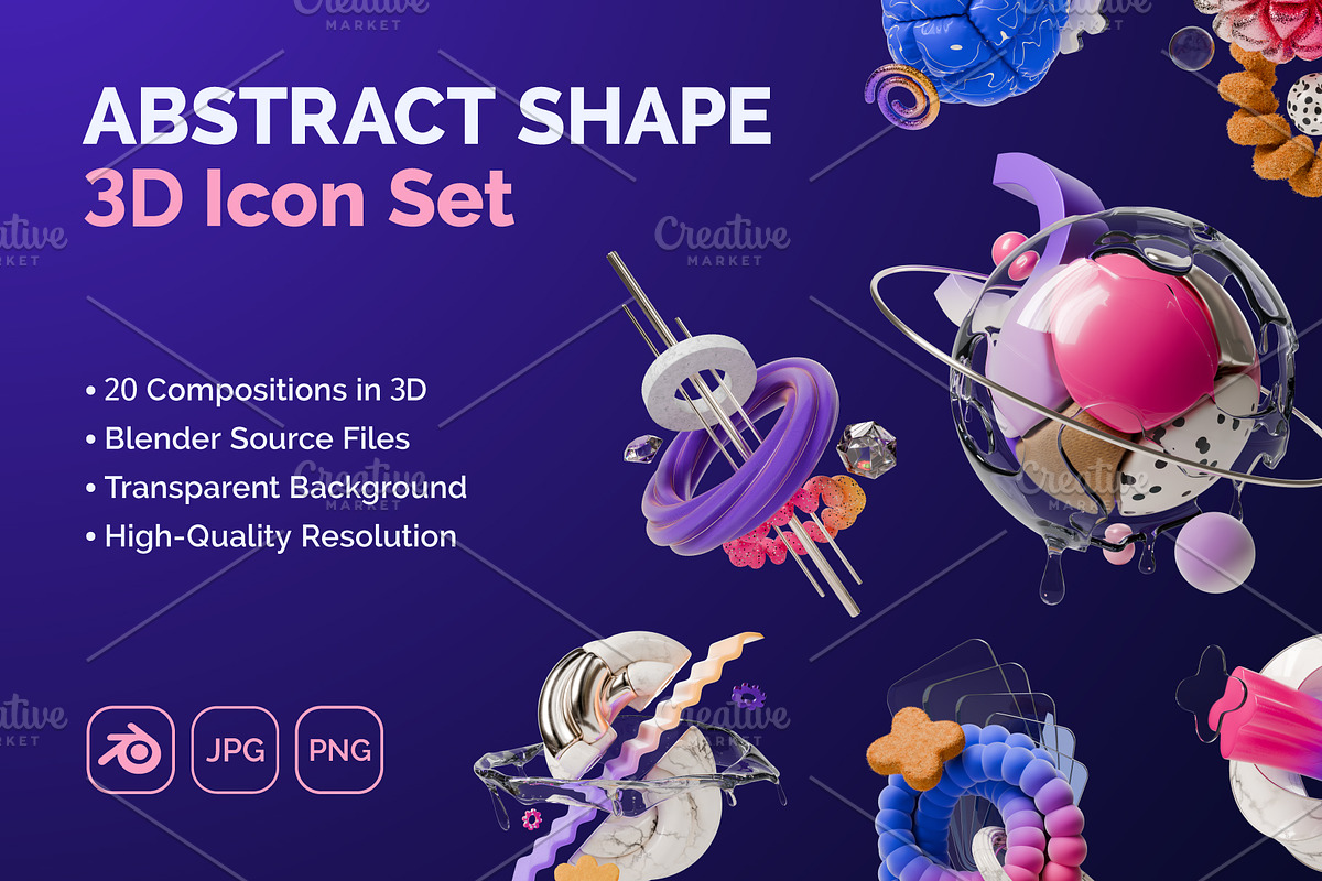 Abstract Shapes 3d Icons, an Object 3D Model by 35lab (Photo 1 of 6)