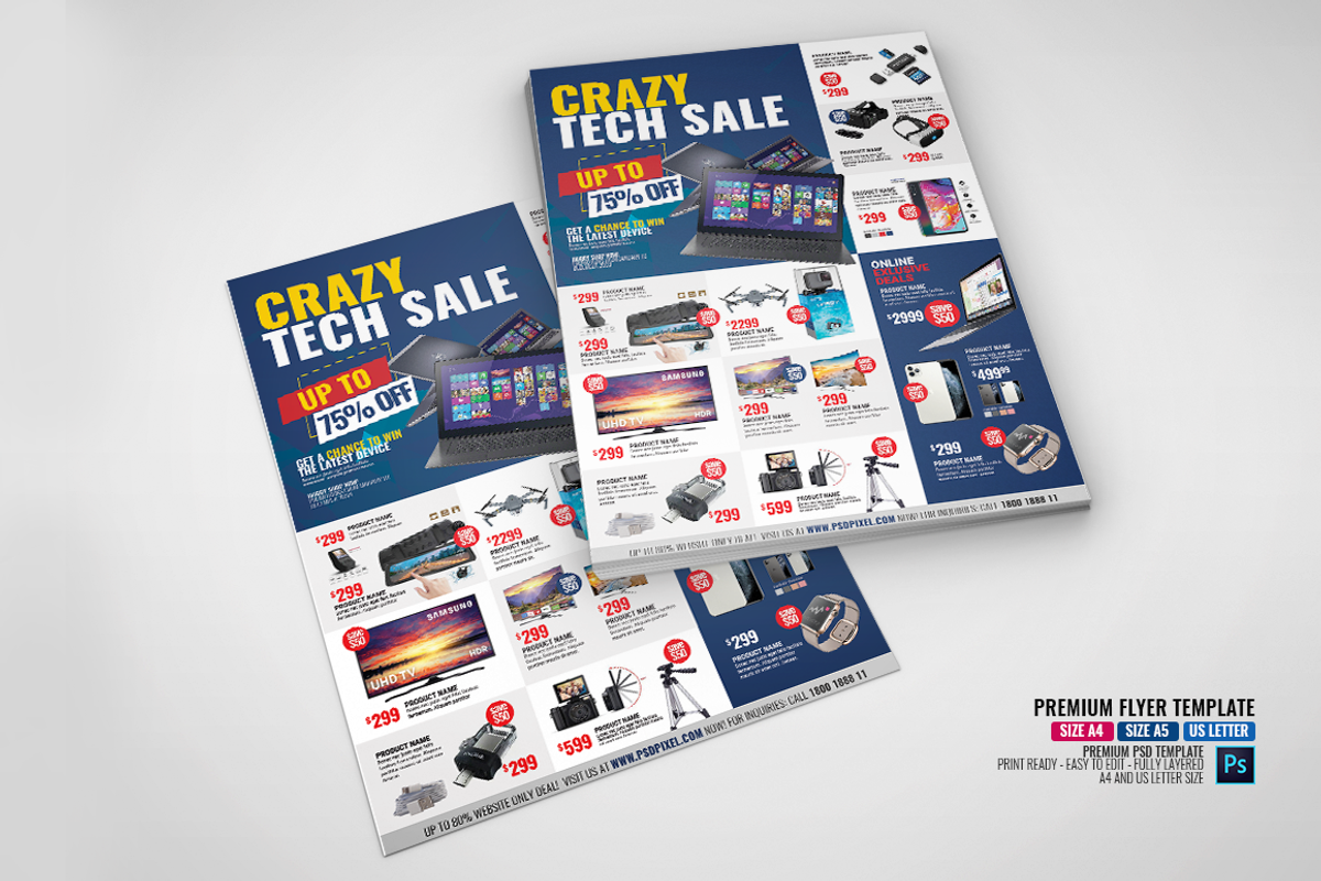 Multipurpose Device Sale Flyer, a Flyer Template by PSDPixel