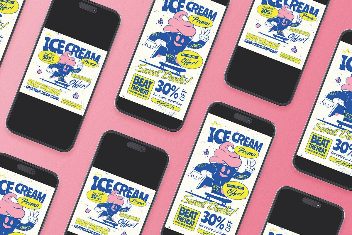 Ice Cream Promo Flyer Set, a Flyer Template by Aiyari Graphic (Photo 2 of 3)