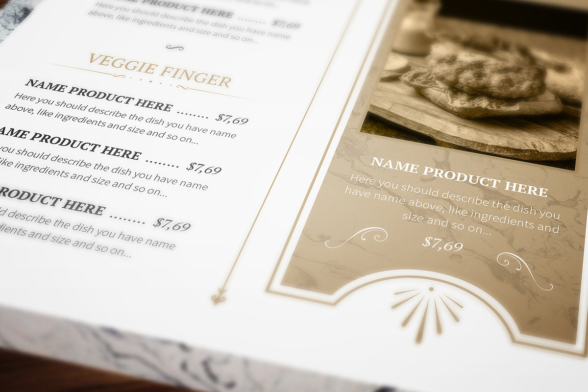 Classy Food Menu 7 Template, a Brochure Template by Luuqas Design (Photo 1 of 16)