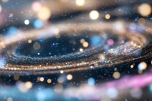 Distant galaxy illustration with swi, a Photo by Dvoevnore photos