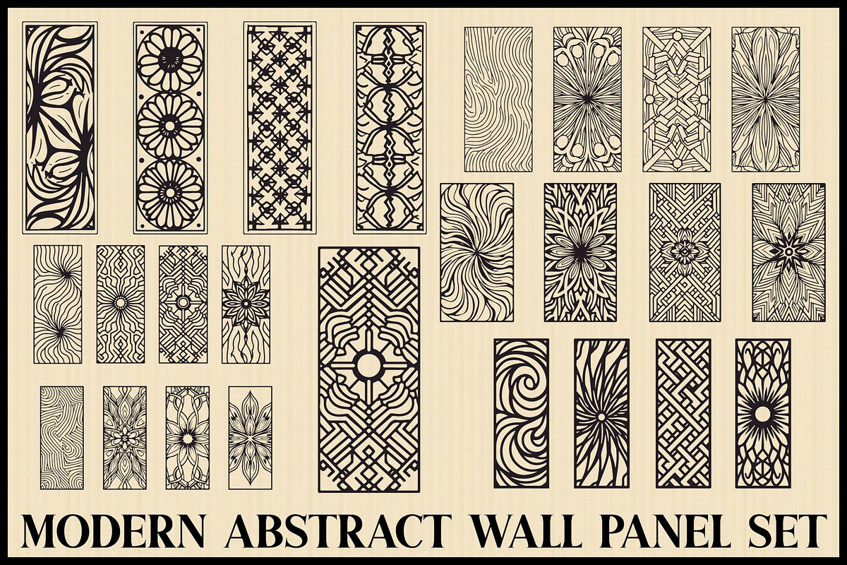 Modern Geometric Wall Panel Bundle, an Illustration by Designs_River (Photo 1 of 7)