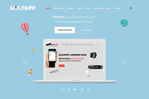 GulpApp - Responsive HTML5 Template