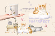 Cats Funny Toys Watercolor Clip art, an Animal Illustration by Elena Malgina Clipart (Thumbnail 7 of 19)