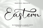 Eastern | Script Font, a Handwritten Font by Scratchones (Thumbnail 1 of 9)