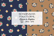 Scandinavian Folk Floral Bundle, a Pattern Graphic by StudioGlouna (Thumbnail 1 of 11)
