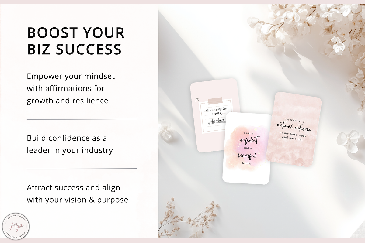 PLR Affirmation Cards Business Owner, a Card Template by Julia On Purpose (Photo 4 of 7)