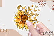 Sunflower Butterfly Sublimation PNG, a Graphic by Owlsome.Designs (Thumbnail 1 of 5)