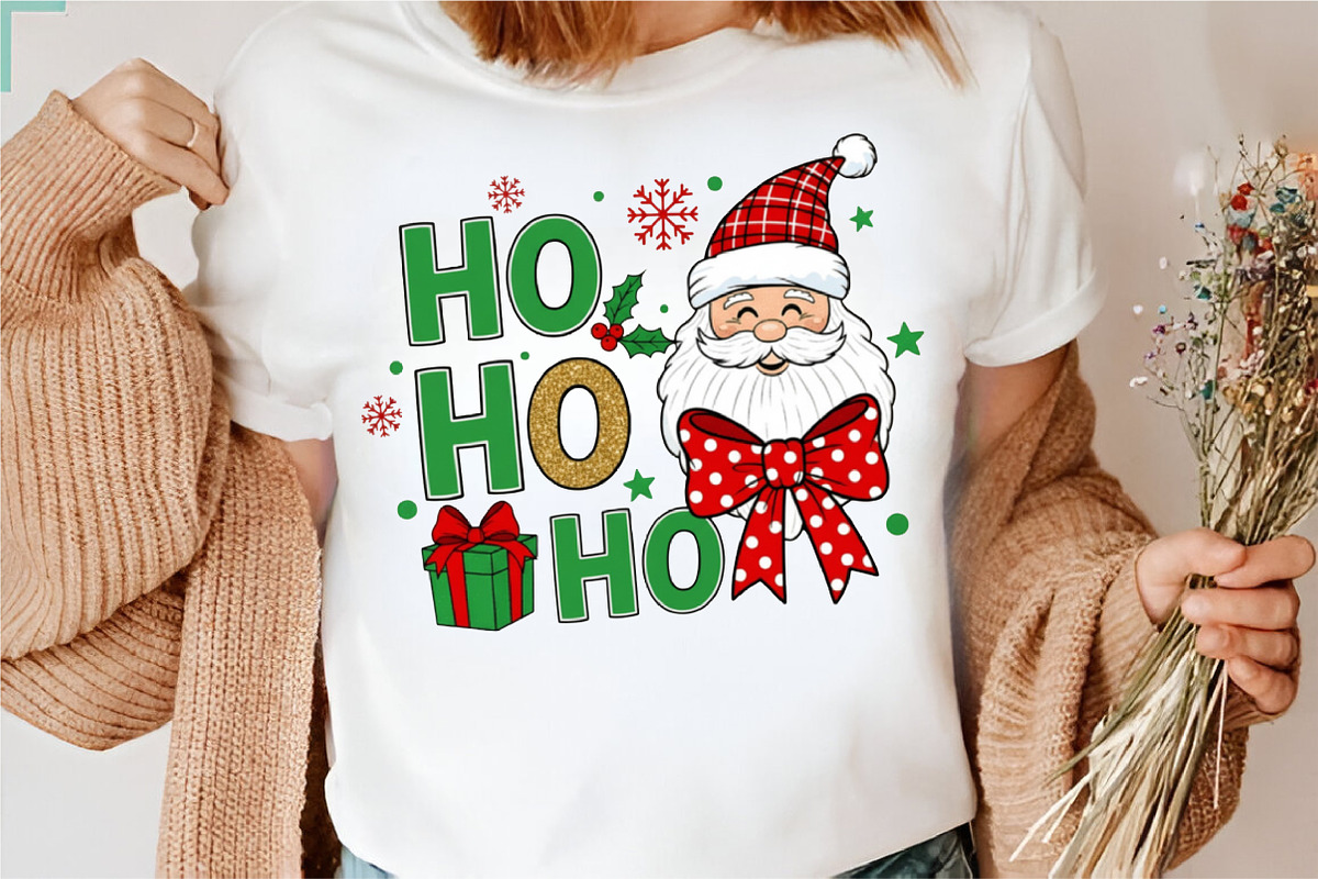 Christmas Coquette Santa Ho Ho Ho, an Illustration by Designking (Photo 5 of 5)
