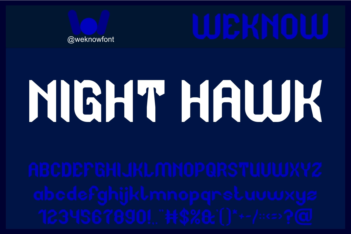 Night Hawk font, a Blackletter Font by weknow (Photo 1 of 8)
