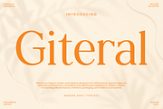 Giteral - Stylish Editorial Serif, a Serif Font by RagamKata (Thumbnail 1 of 10)