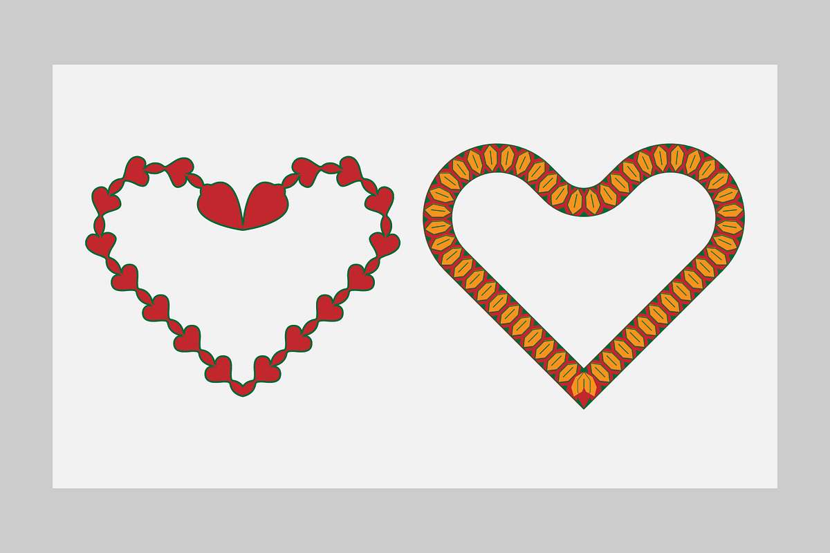 Heart Frame Design Collections, a Decorative Illustration by Lakhan1998 (Photo 3 of 6)