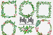 Christmas clip art: HOLLY JOLLY, an Illustration by SandraGraphicDesign (Thumbnail 3 of 5)