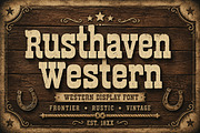 Rusthaven Western - Slab Serif Font, a Sans Serif Font by Wow Magic (Thumbnail 1 of 4)