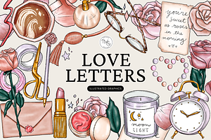 Girly Pink Penpal Clip Art Bundle
