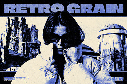 Retro grain photo effect
