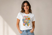 Spring Butterfly Patchwork PNG, a Seasonal Illustration by Pixels.Craft (Thumbnail 6 of 8)