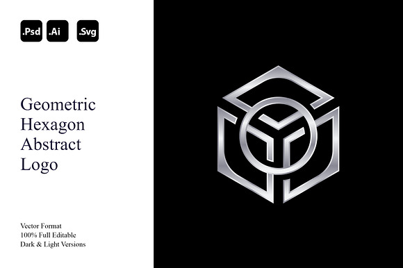 Geometric Hexagon Abstract Logo preview 5