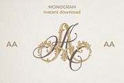 AA Wedding Monogram Logo, a Branding & Logo Template by LogoAV (Thumbnail 7 of 11)