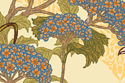Pheasant, Hydrangea, Borzoi, a Pattern Graphic by NayaChu (Thumbnail 7 of 9)